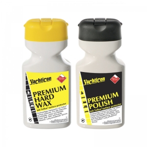 Zestaw do polerowania i woskowania z Teflonem Yachticon: Premium Polish 0,5l + Hard Wax 0,5l